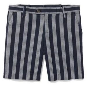 Janie and Jack Boys Navy Blue and Grey Stripe Shorts Size 7 and Size 8
